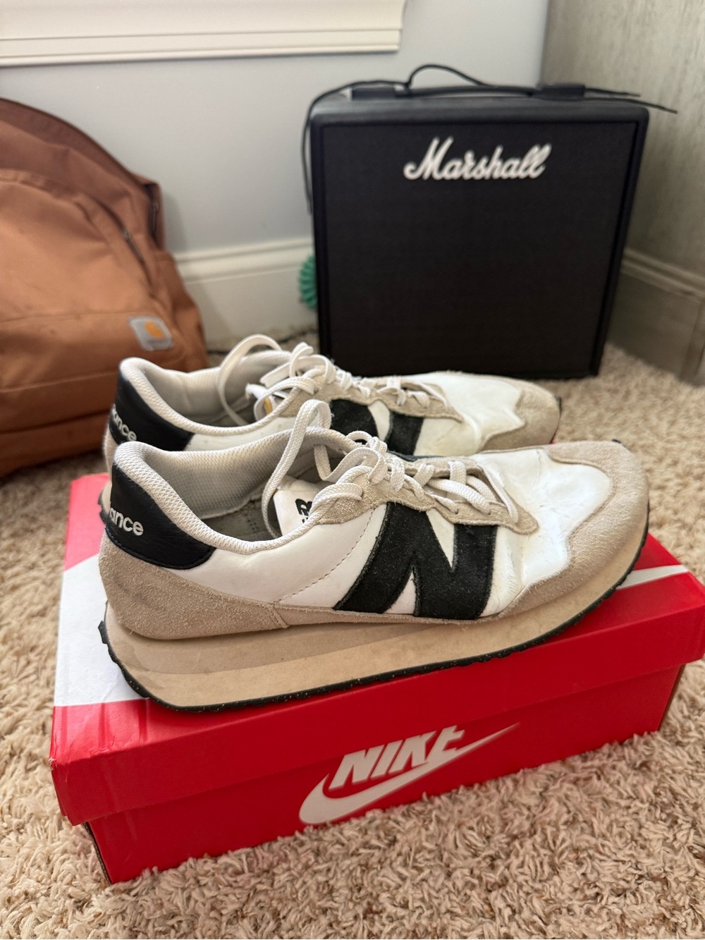 New Balance 237 Sea Salt White Black Sneakers